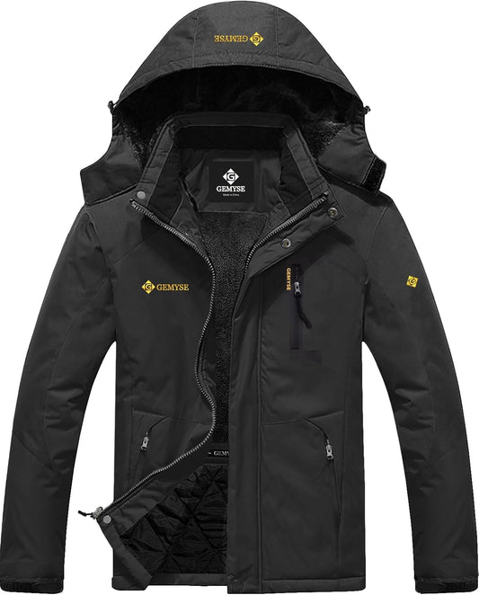 Men's Waterproof Ski and Snow Jacket - Winter Windproof and Rain-Resistant Outerwear