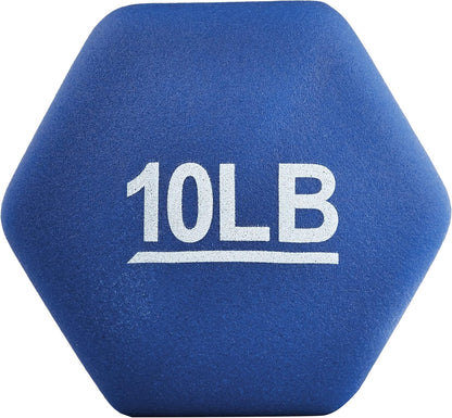Neoprene Dumbbell Hand Weights for Exercise and Muscle Toning